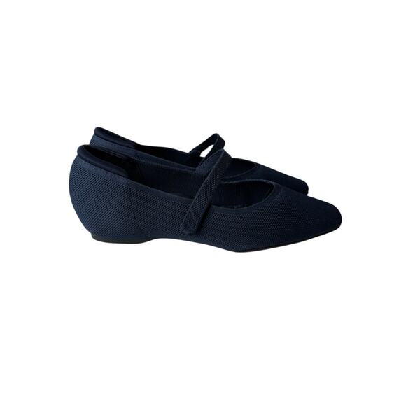 Cusolemore NEW Blue Mary Jane Knit Ballet Shoes Women’s 8.5 Arch Support Comfort - Picture 3 of 7